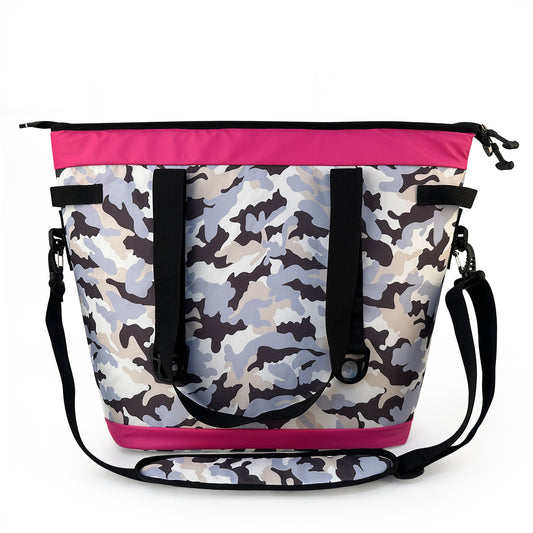 5Pcs Outdoors Food Cooler Shoulder Bags Camouflage Insulated Travel Wide Cooler Bag
