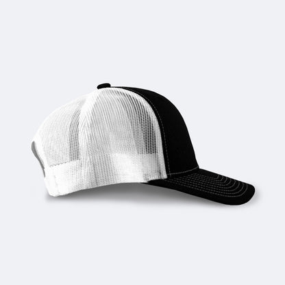 25Pcs Free Shipping 6 Panel Blanks Trucker Hats Snapback Black White Baseball Cap