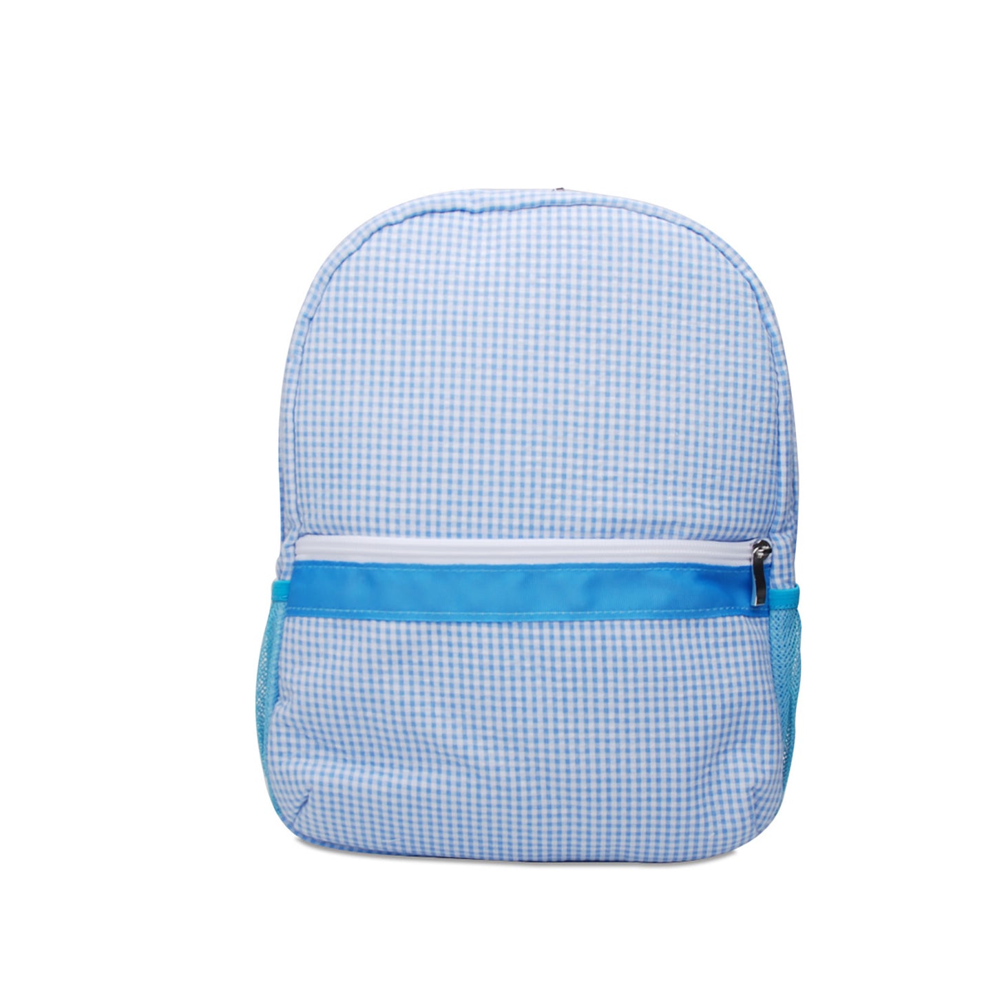 25Pcs Toddler Gingham Seersucker Backpacks Blue Plaid Kids Shoulder Bag