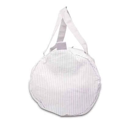 25Pcs Free Shipping Gray Seersucker Duffle Bag Small Size Kids Toddler Weekend Travel Bag