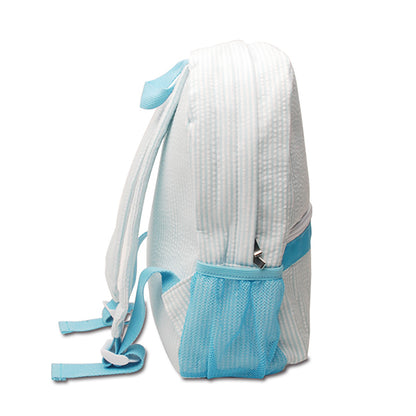 25Pcs Free Shipping Kid Preschool Backpack Aqua Seersucker Backpacks Cute Toddler Bookbag For Kids