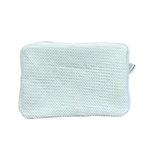 25Pcs Free Shipping Waffle Cosmetic Bag Mint Rectangle Makeup Bag Travel Toiletry Bag