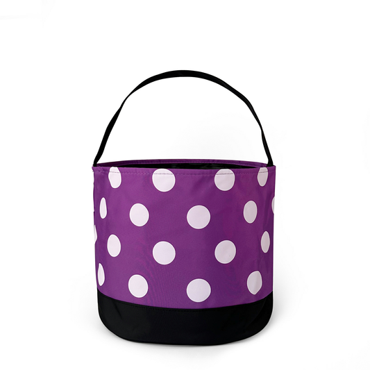 25Pcs Halloween Holiday Free Shipping Purple Polka Dots Candy Bucket