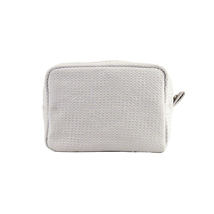 25Pcs Free Shipping Waffle Cosmetic Bag White Rectangle Makeup Bag Travel Toiletry Bag