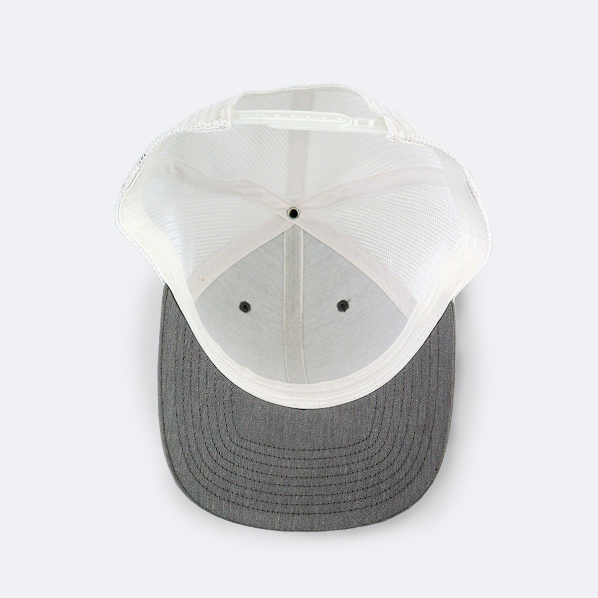 25Pcs Free Shipping 6 Panel Blanks Trucker Hats Snapback Heather Grey White Baseball Cap