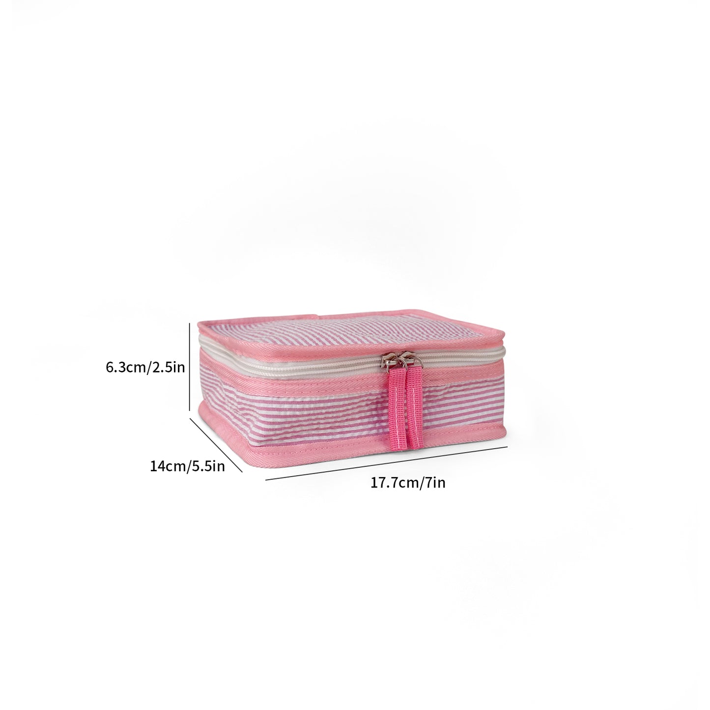 20Pcs Free Shipping 3in1 Seersucker Stacking Set Packing Cube Set Pink Striped Storage Organizer Bags Travel Overnight Luggage Bag