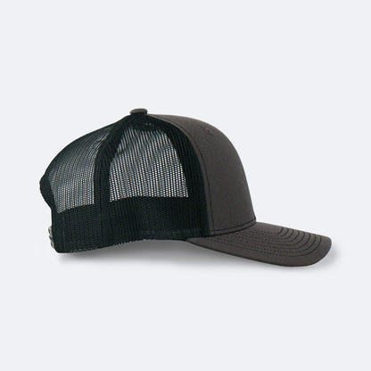 25Pcs Free Shipping 6 Panel Blanks Trucker Hats Snapback Charcoal Black Baseball Cap