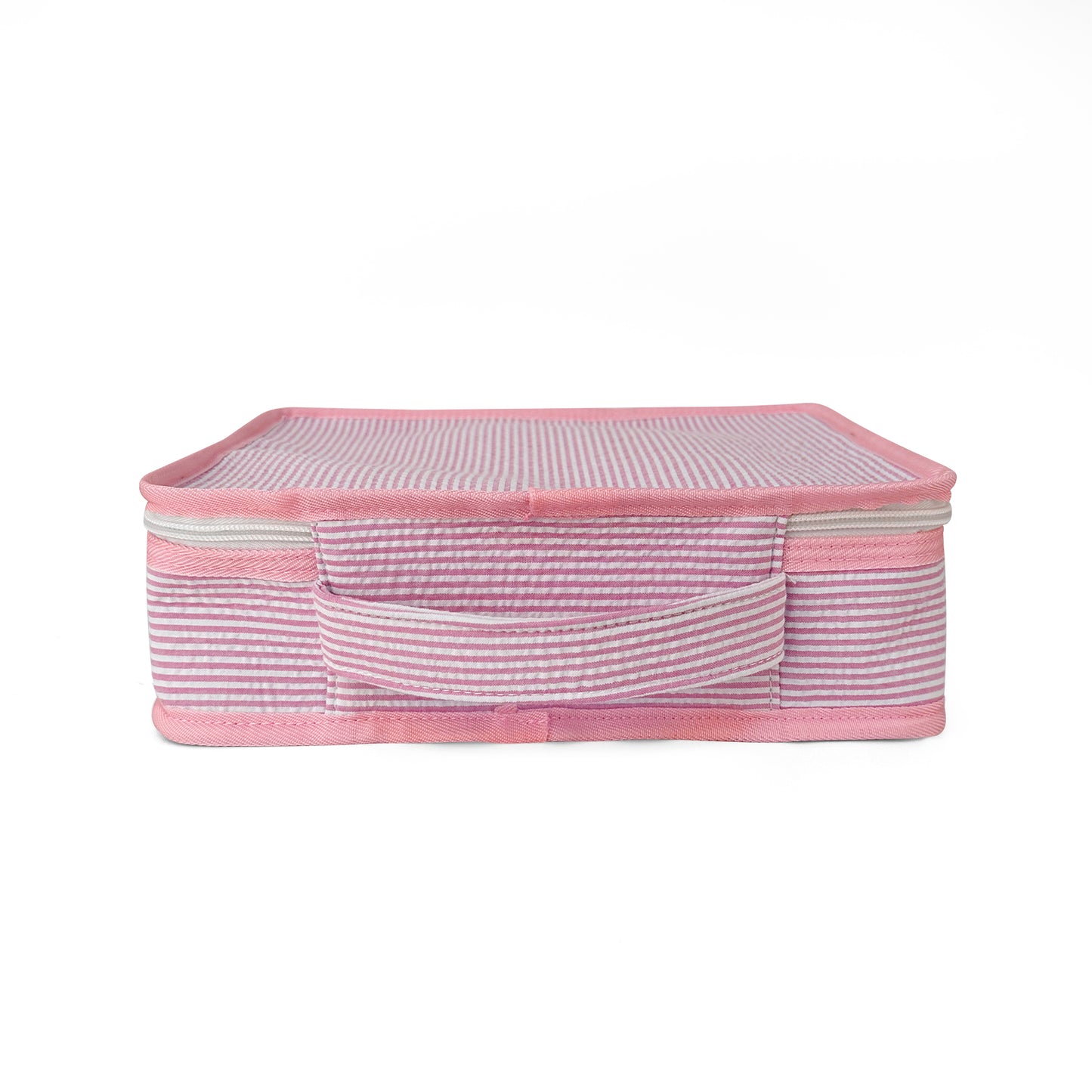 20Pcs Free Shipping 3in1 Seersucker Stacking Set Packing Cube Set Pink Striped Storage Organizer Bags Travel Overnight Luggage Bag