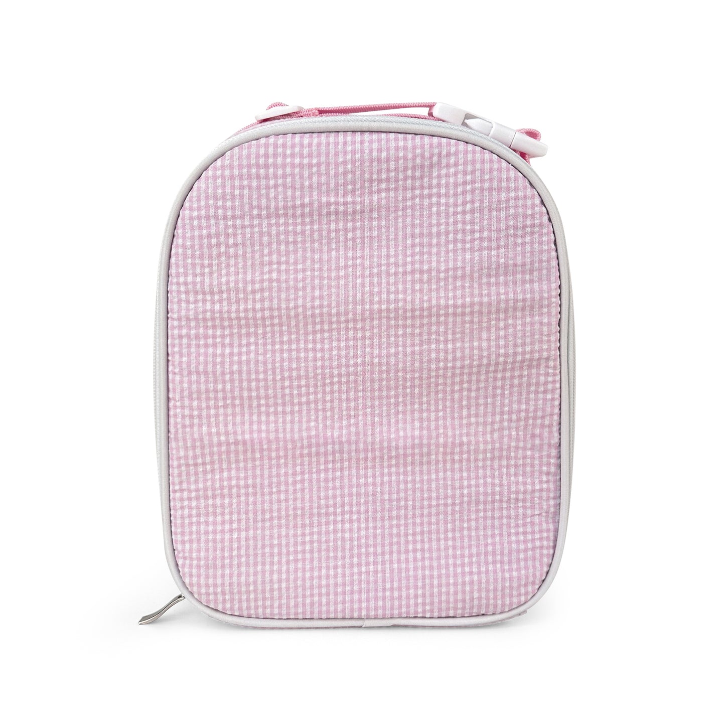 25Pcs Gingham Seersucker Cooler Bag Pink Checked Food Bag Insulated Picnic Bag