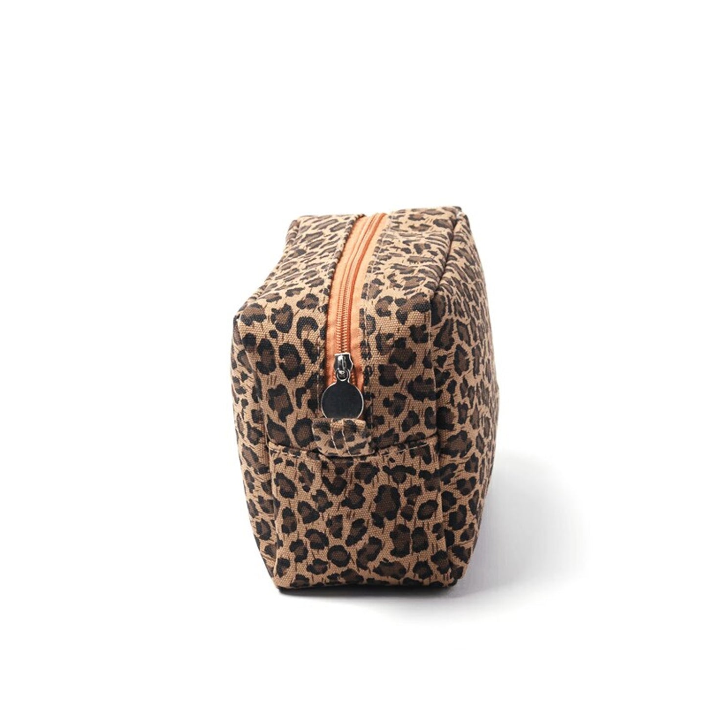 25pcs Women Leopard Cosmetic Bag Brown Cheetah Makeup Holder Handbag Canvas For Travel