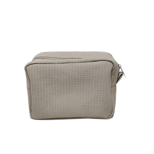 25Pcs Free Shipping Waffle Cosmetic Bag Grey Rectangle Makeup Bag Travel Toiletry Bag