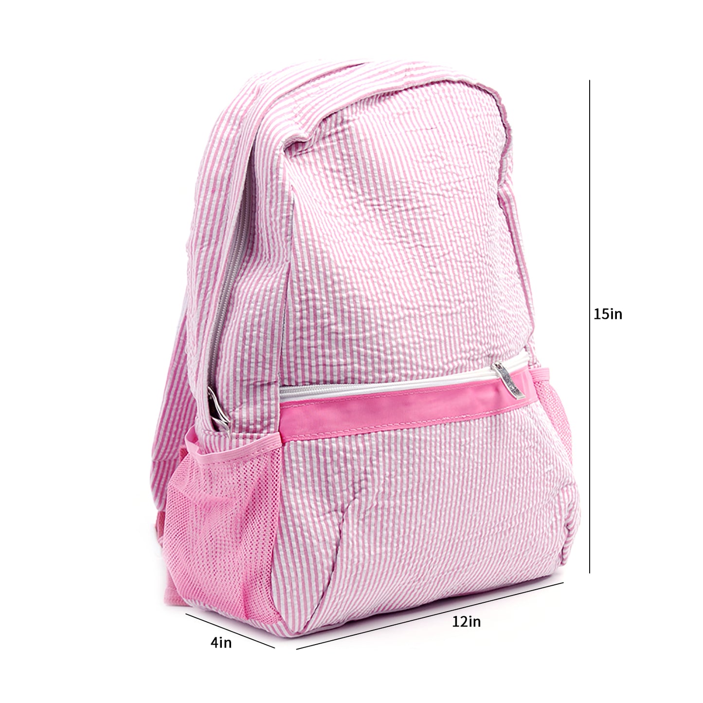25Pcs Pink Backpack School Seersucker Full Size Backpack